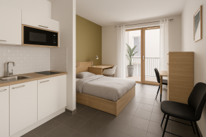 T1 de 20m² meublé et équipé