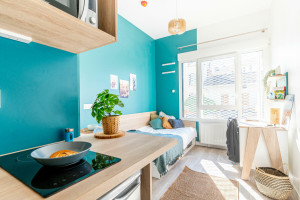 Studio de 19 à 20m² meublé et équipé