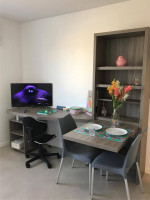 Studio with large double bed and sofa 23-24 m² from 450 € per month.