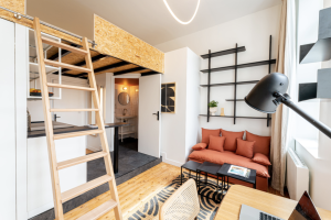 Studio de 14 à 20m² avec mezzanine meublé et équipé