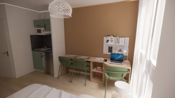 Studio de 19m² meublé et équipé (option balcon)