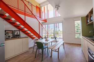 Mini studio privé en appartement en T5/T7 de 11 à 21m² meublé et équipé