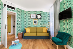 Chambre double/twin standard de de 18 à 20m² meublé