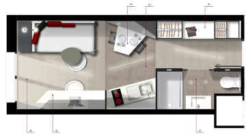 Photo T1 Premium de 28m² meublé et équipé n° 8