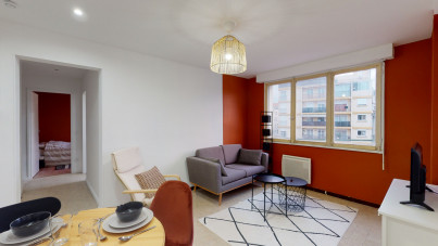 Très beau T3 meublé de 45m², entièrement refait à neuf par un architecte et idéal pour de la colocation