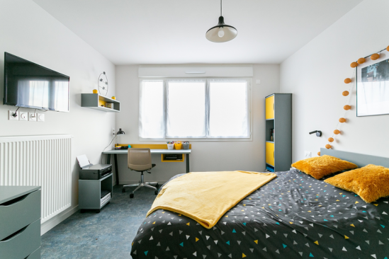 Résidence All Suites Study Aulnoy Lez Valenciennes - Aulnoy-lez-Valenciennes - Chambre - ImmoJeune