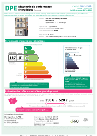 Photo principale Studio 1 pièces à Lille