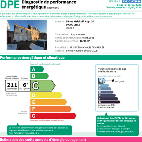 Photo principale Studio 1 pièces à Lille